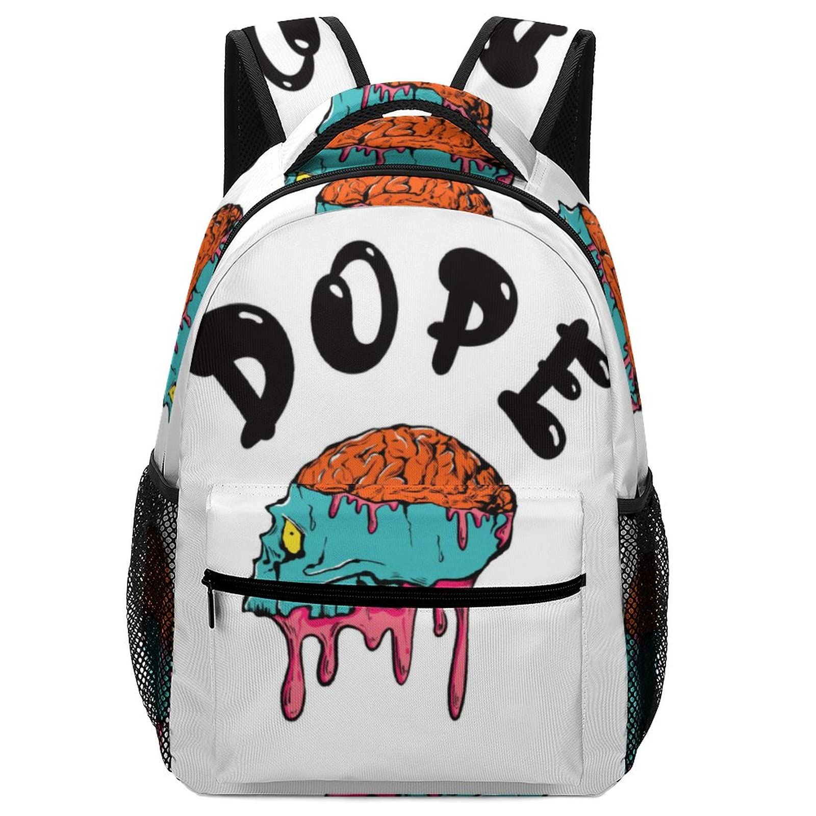 Personalized Teens Backpack - Custom Printed Kids School Bookbag with Skull Design - Durable Rucksack for Daily Use, School & Travel - Perfect Gift for Students & Teens