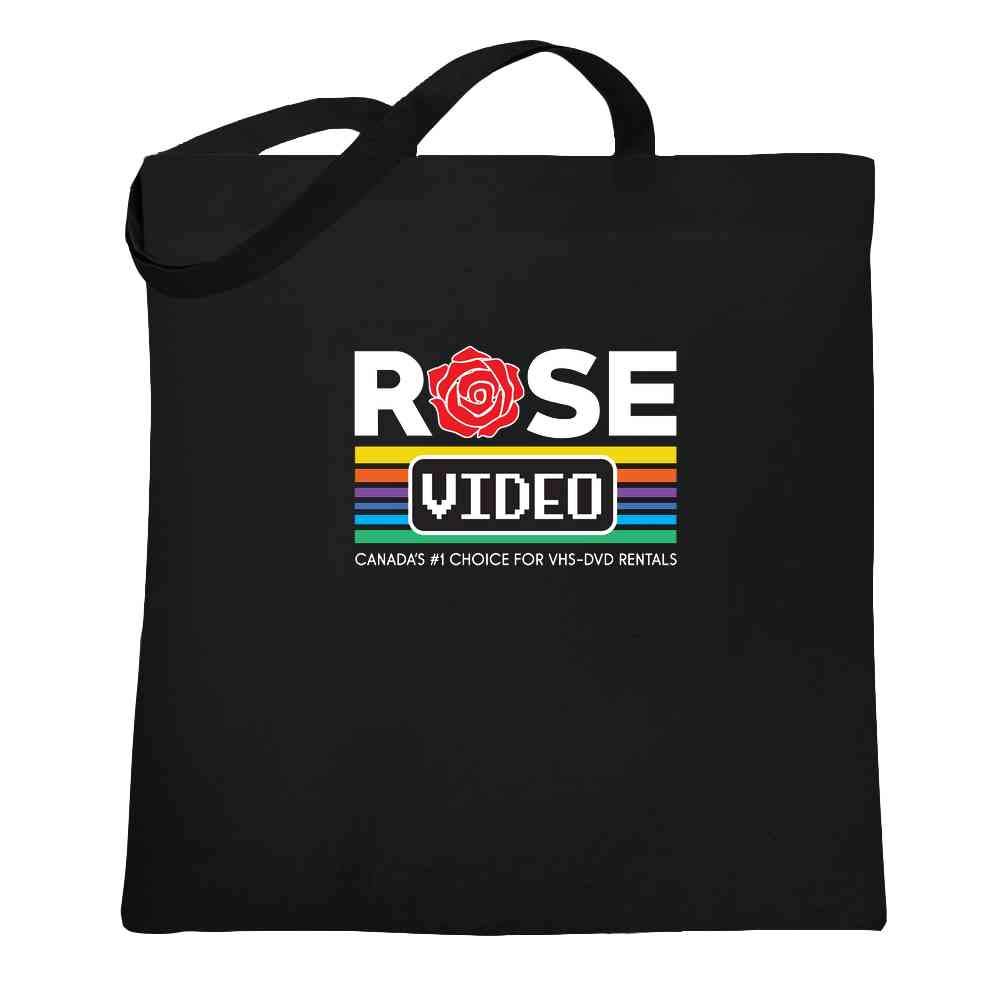 Pop Threads Rose Video Canada's Choice For VHS Rentals Canvas Tote Bag - Stylish Reusable Shopping Bag for Groceries, Beach & Everyday Use