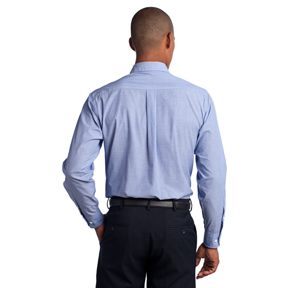 Port Authority Crosshatch Easy Care Shirt - S640 Chambray Blue | Comfortable Workwear for Business Casual & Office Wear