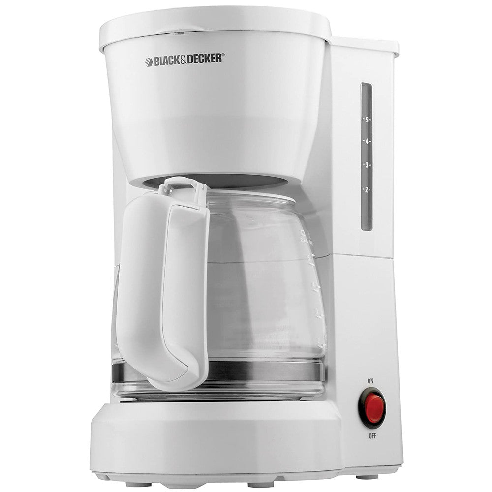 BLACK+DECKER 5 Cup Programmable Coffee Maker with Auto Shut-Off - DCM600W Certified Refurbished with Full Warranty - Perfect for Home, Office & Small Kitchens
