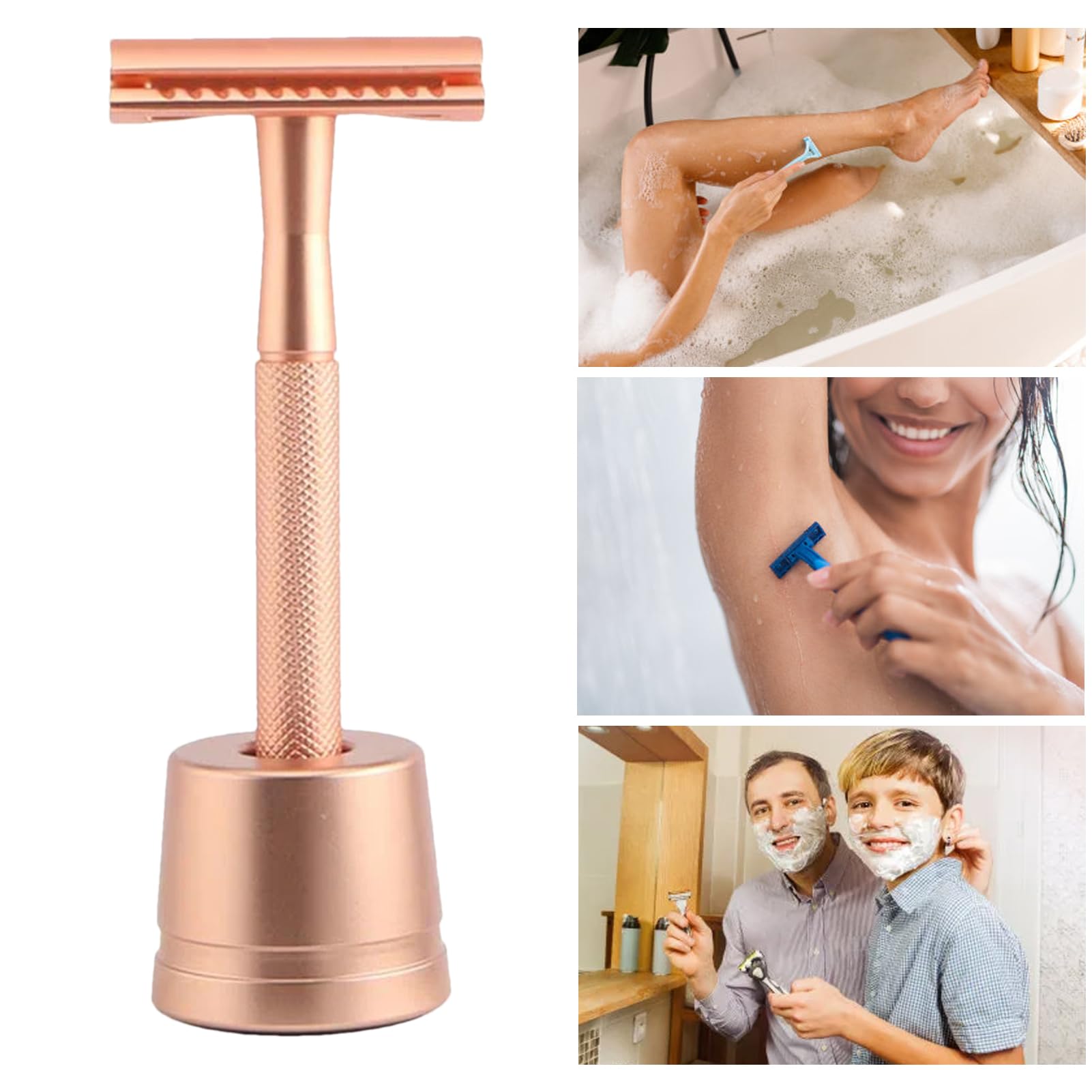 Premium Compact Travel Safety Razor - Portable Metal Double-Edged Shaver for Men & Women | Smooth Shaving at Home & On-The-Go | Perfect for Camping, Business Trips & Daily Grooming