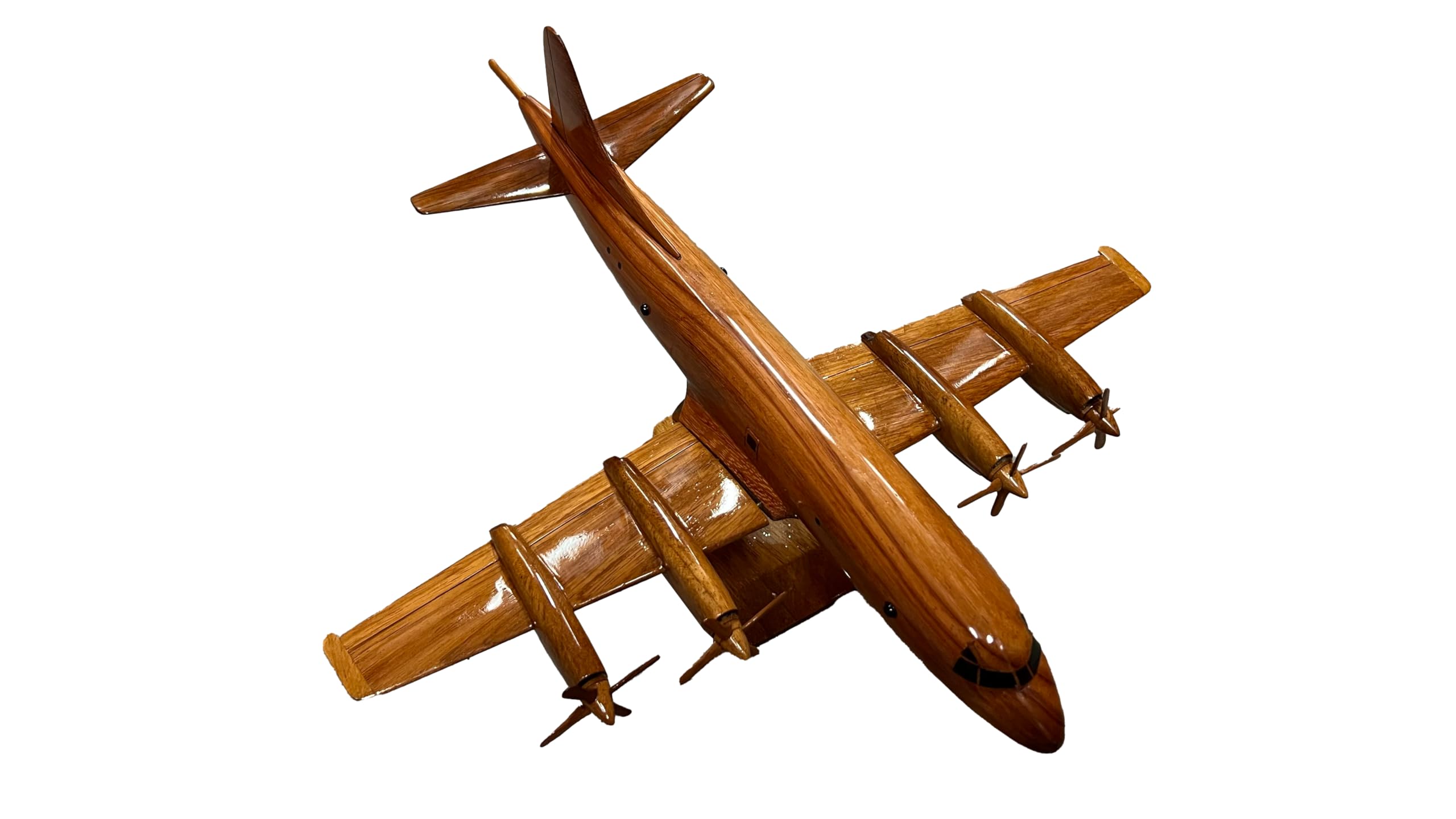P3 Orion Mahogany Wood Desktop Airplane Model - Handcrafted Wooden Aircraft Display for Office Desk, Home Decor & Aviation Enthusiasts - Perfect Gift for Collectors & Pilots