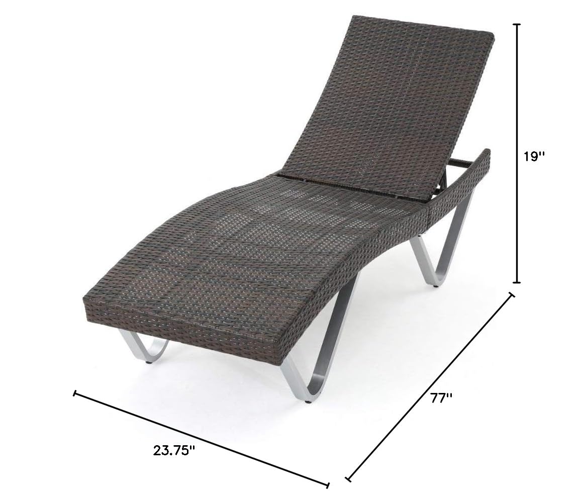 Christopher Knight Home San Marco KD Chaise Lounge - Multibrown Upholstered Accent Chair for Living Room, Bedroom, or Office - Comfortable Modern Chaise Lounge with Sturdy Wooden Frame