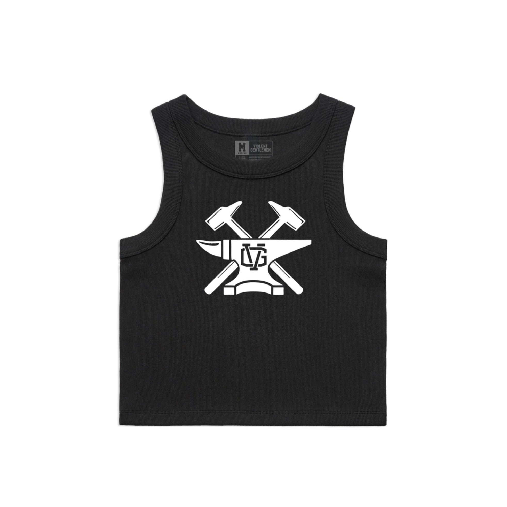 Hammerhead Women's Ribbed Crop Tank Top - Soft Stretchy Workout Shirt for Yoga, Running & Gym - Trendy Athletic Tops for Women