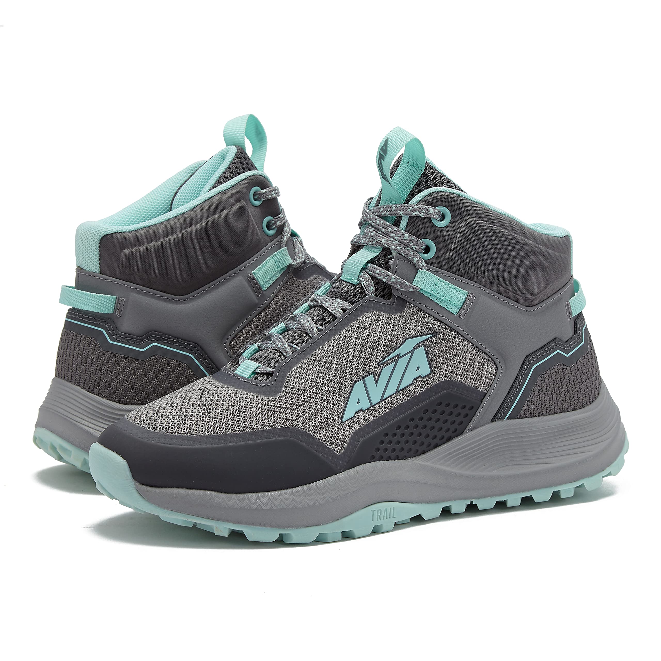 Avia Grit Sport Women's Hiking Boots - Waterproof Mid Top Ankle Trail Shoes for All Weather Conditions | Outdoor Adventure, Camping & Trekking Footwear
