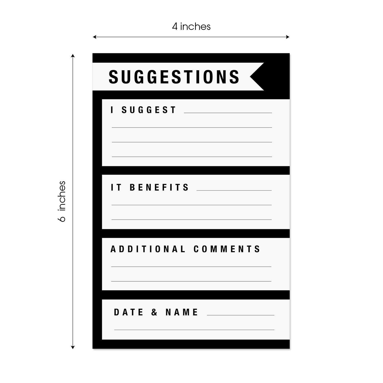 100-Pack SBLABELS Suggestion Cards for Workplace Feedback & Improvement - 4