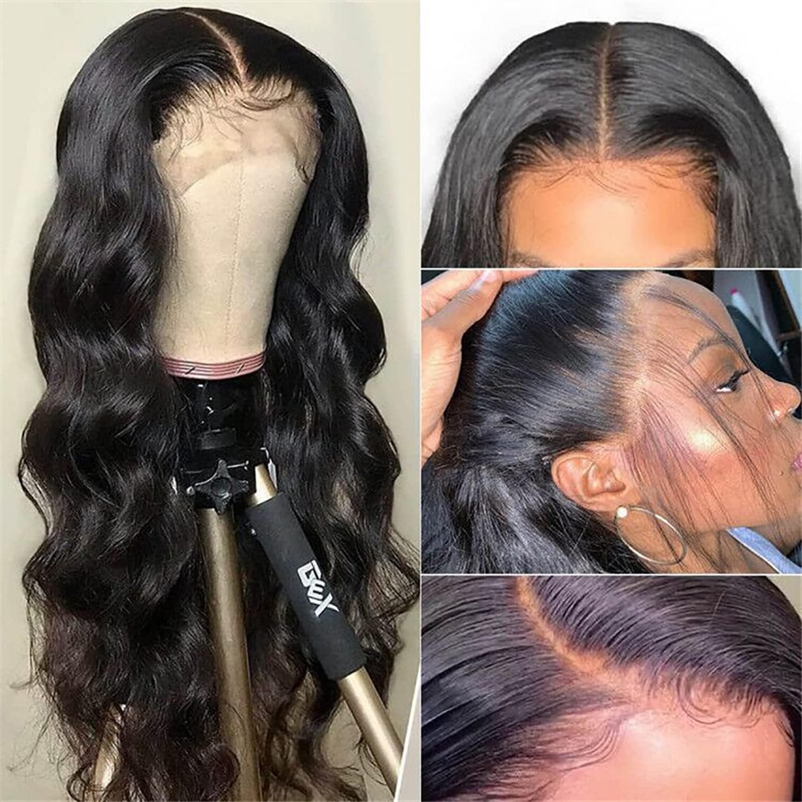 4x4 Lace Front Human Hair Wigs - 150% Density 28
