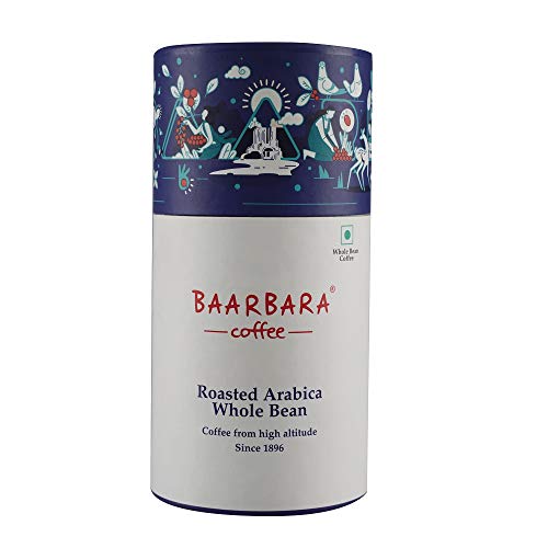 Premium Baarbara Berry Roasted Arabica Coffee Beans - 200g Dark Roast Whole Bean Coffee for Espresso & Drip Brewing - Perfect for Home, Office & Gifting