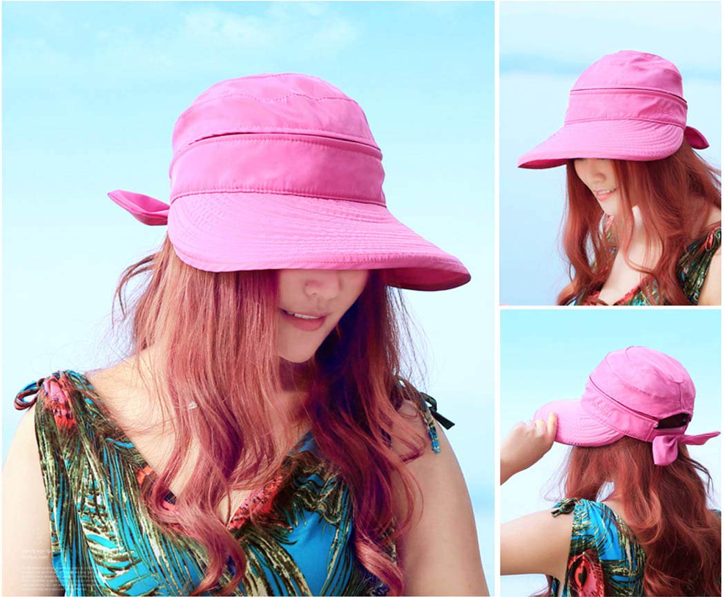 HINDAWI Women's UV Protection Wide Brim Sun Hat - Foldable Summer Beach Hat for Outdoor Activities, Gardening, Travel & Vacation Accessories