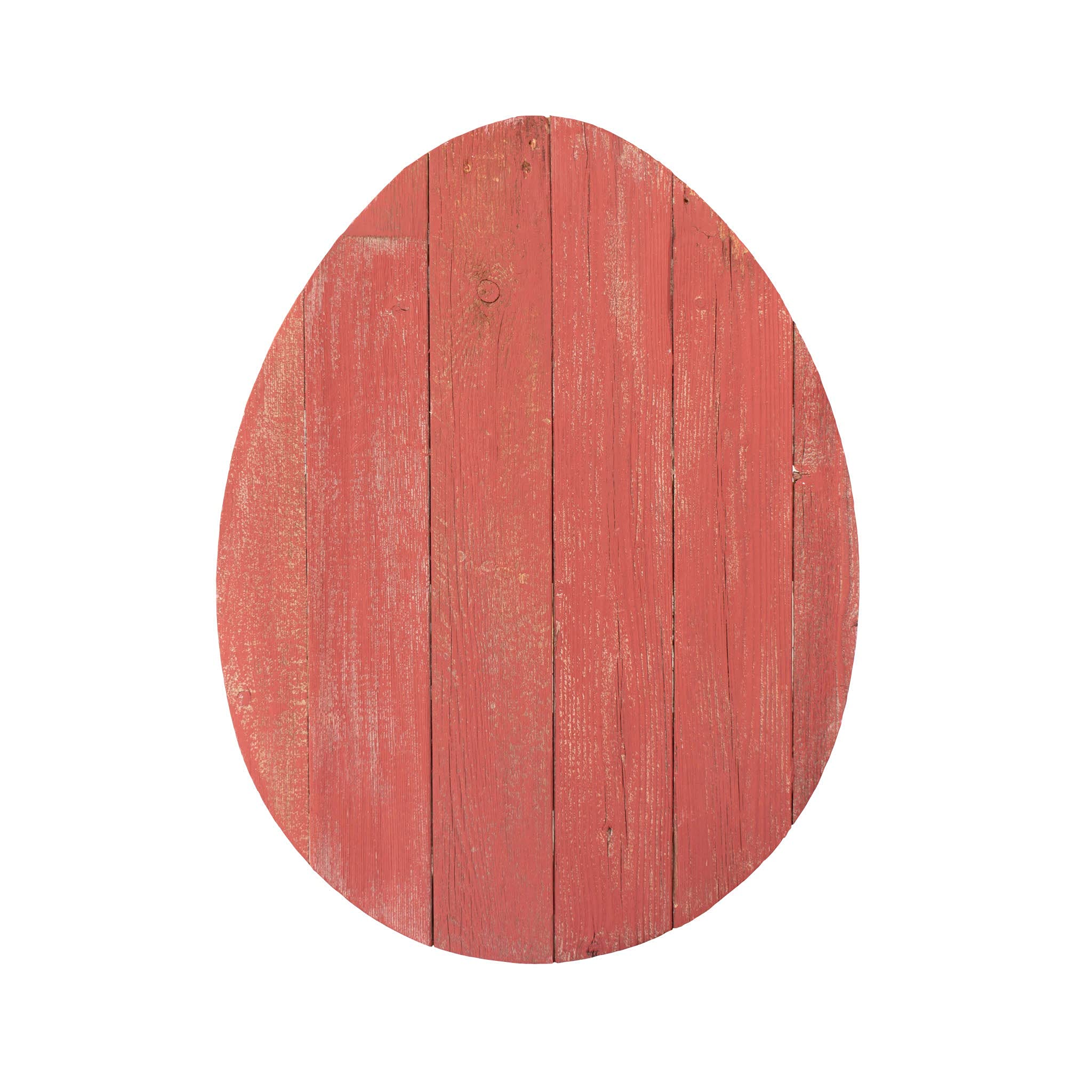 HomeRoots 18-Inch Rustic Red Farmhouse Wooden Large Egg - Perfect for Farmhouse Decor, Easter Centerpiece, and Rustic Home Accents