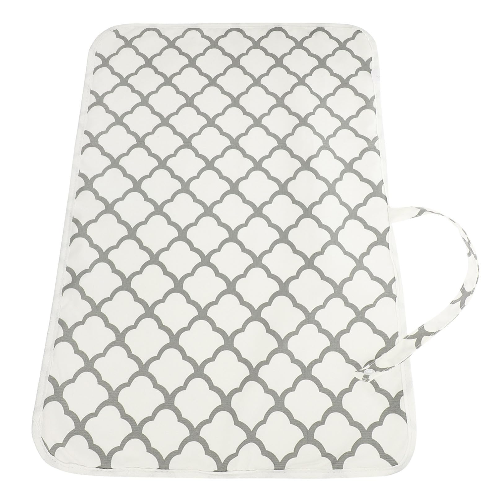 VICASKY 4 Pack Portable Baby Changing Mat - Waterproof Diaper Changing Pad for Travel, Grey Polyester Cotton - Perfect for Nursery, Stroller, Car & On-the-Go Diaper Changes