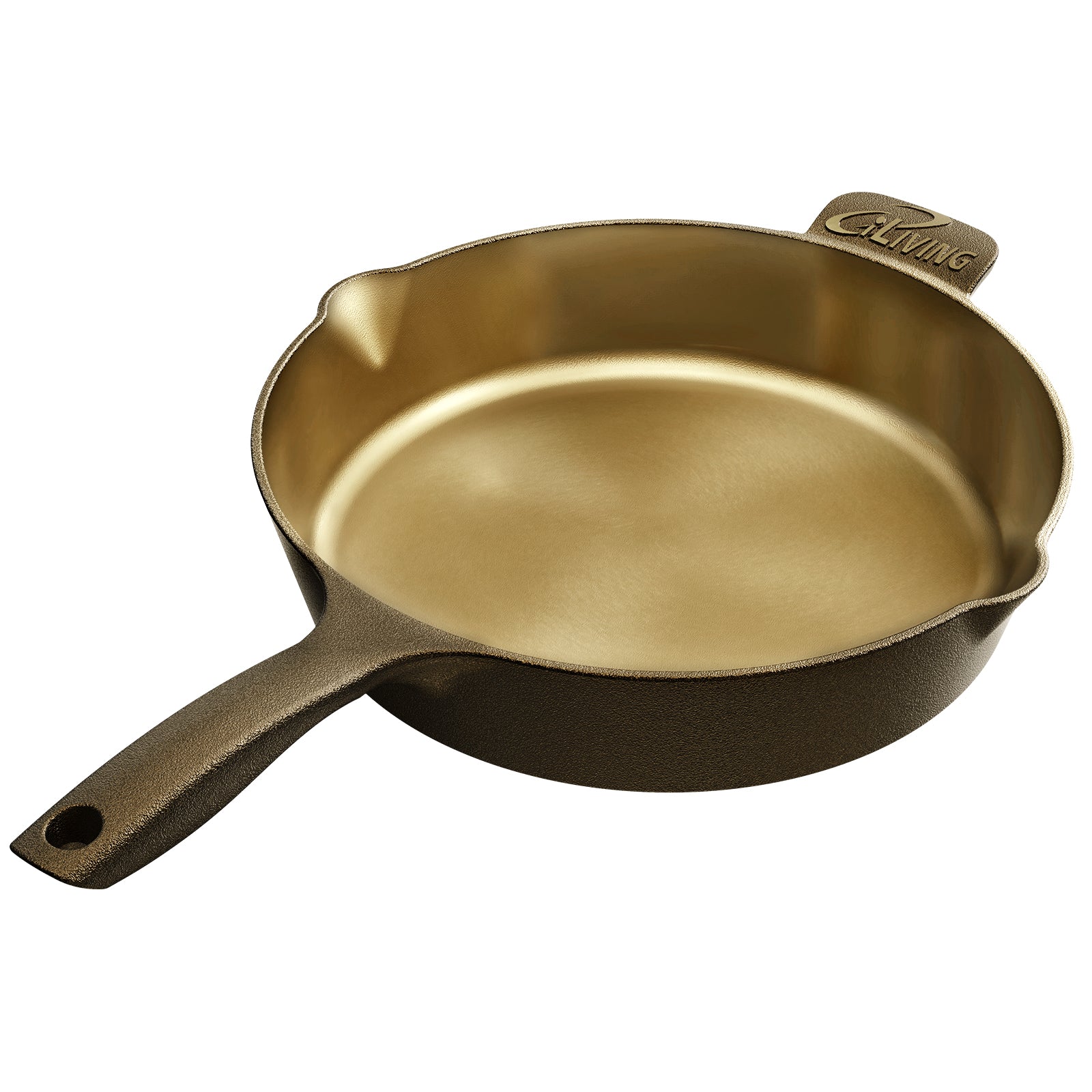 iLiving Seasoned Modern Heirloom Mirror Polished Cast Iron Skillet Pan - 12 Inch (2.7