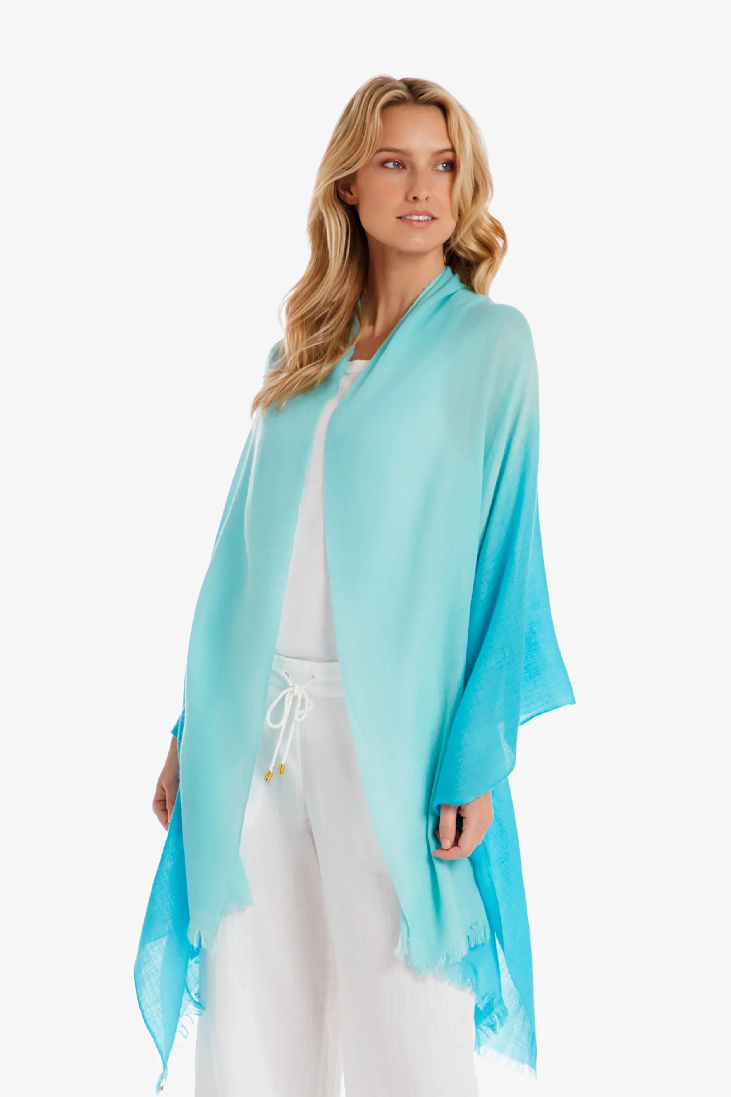 Essential Wrap - Soft & Stylish Sky Blue Scarf for Women - Perfect for Travel, Work & Casual Outfits