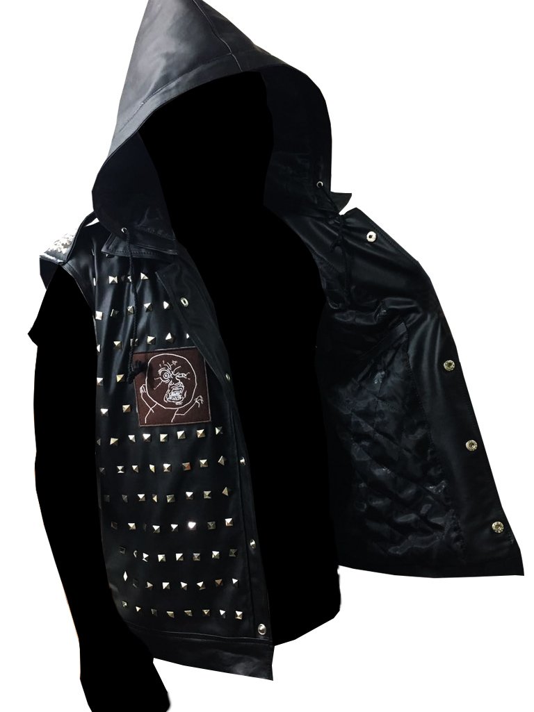 Watch Dogs 2 Wrench Dedsec Marcus Holloway Cosplay Vest - Synthetic Leather Game Character Jacket for Halloween, Comic Con & Video Game Costume Parties