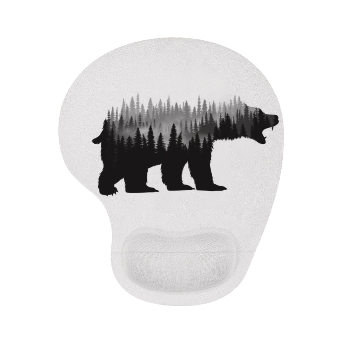 Forest Bear Mouse Pad with Wrist Support - Non-Slip Base for Office & Gaming - Ergonomic Mouse Pad for Wrist Pain Relief - Perfect for Work, Study, and Writing at Home or Office