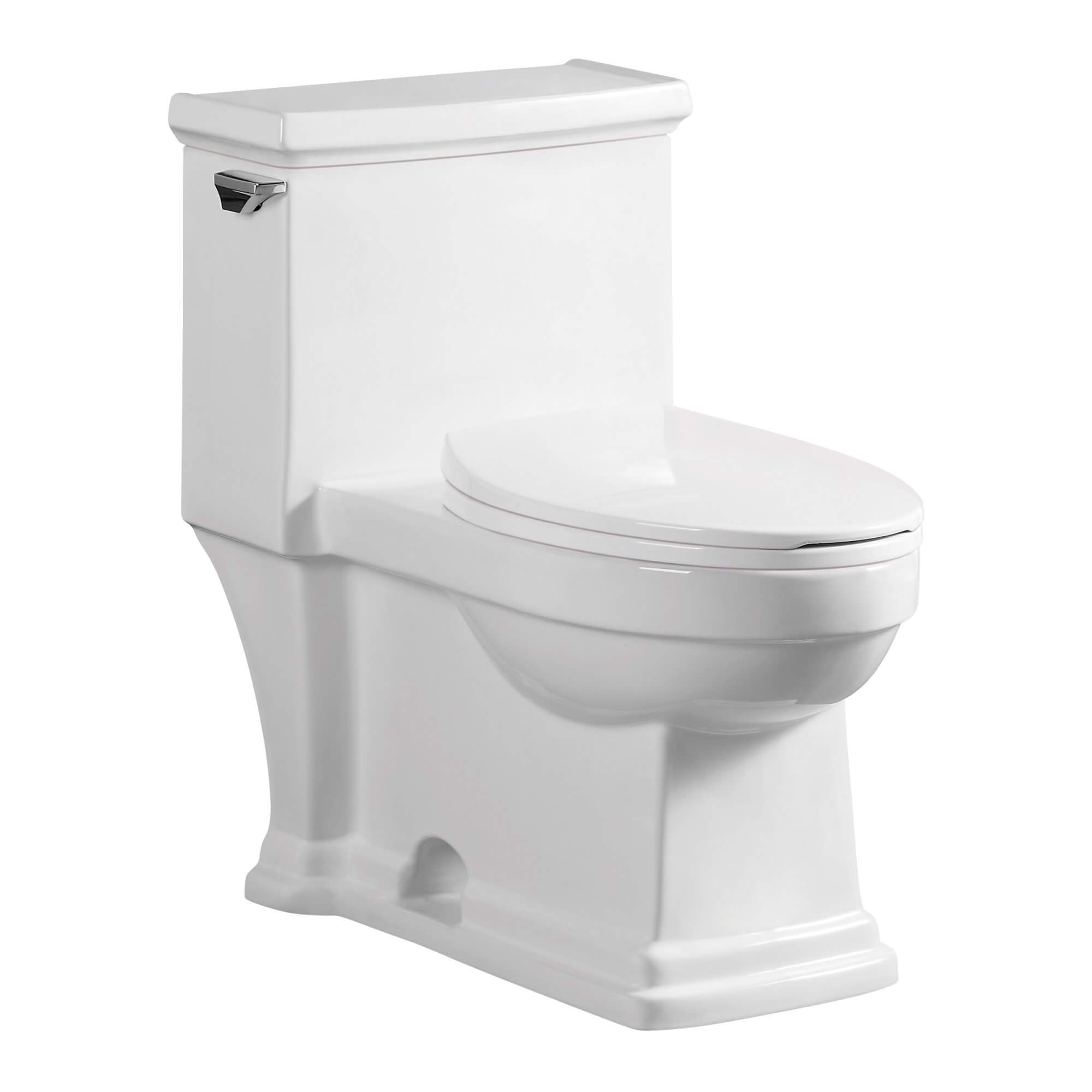 Modern One-Piece Elongated Toilet - ADA Compliant, Water-Efficient & Easy-Clean Design for Bathroom Remodeling & Home Upgrade