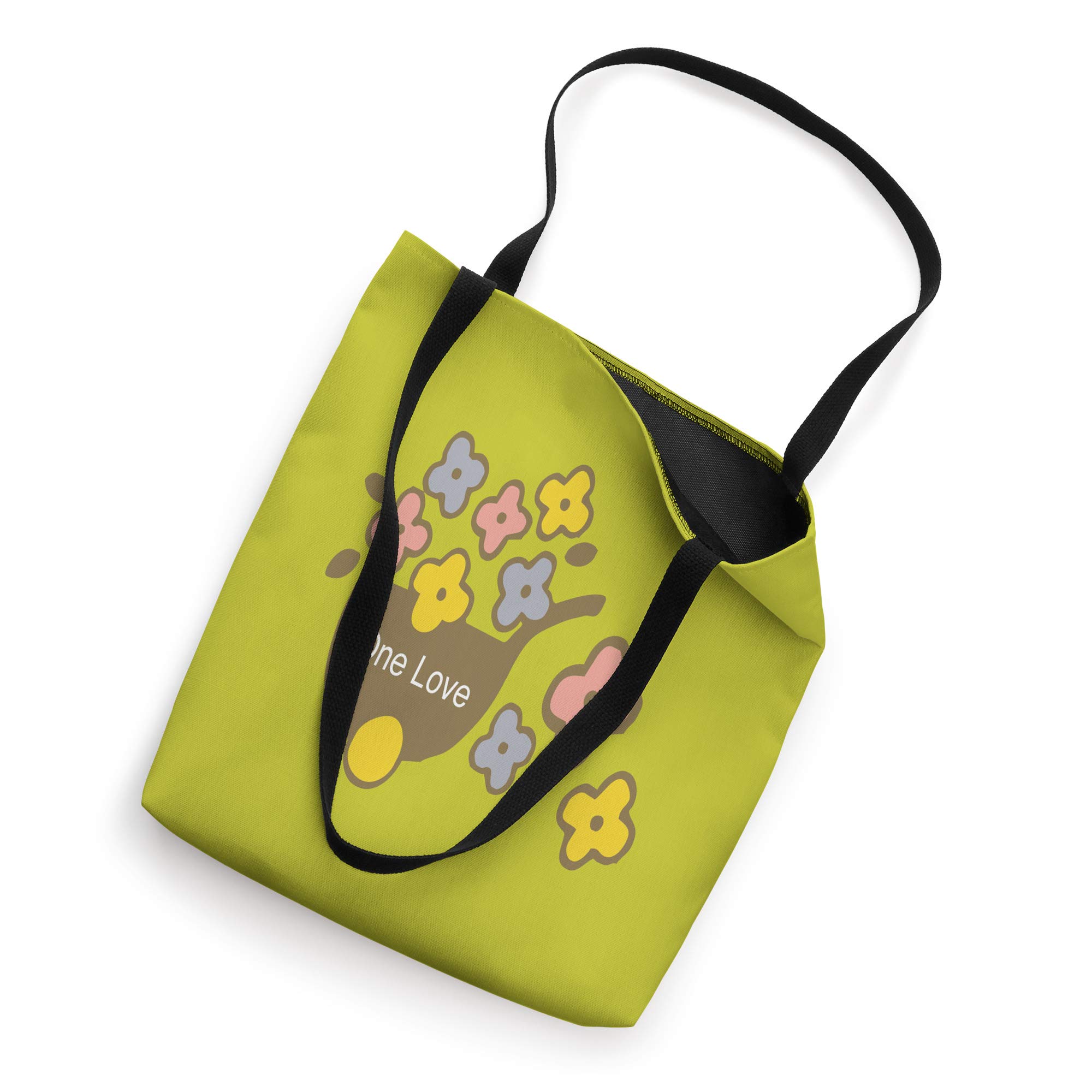 GRAPHIC 365 One Love Cotton Tote Bag - Perfect Newborn Baby Gift & Eco-Friendly Shopping Bag for Moms, Beach Day, Grocery Trips & Work Commute