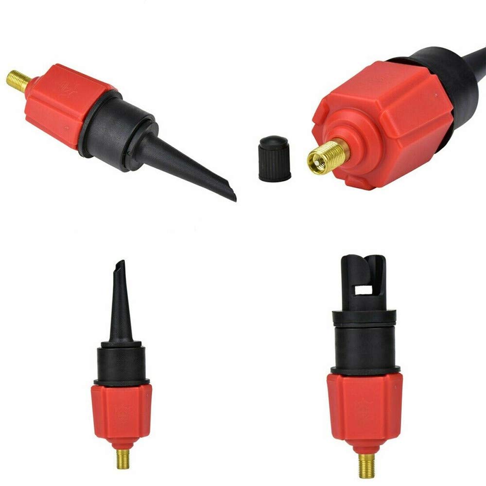 Sup Pump Adapter - Universal Inflatable Boat Air Valve & Tire Paddle Board Adaptor - High Pressure Compressor Air Pump Converter Accessories for Water Sports, Camping and Outdoor Activities
