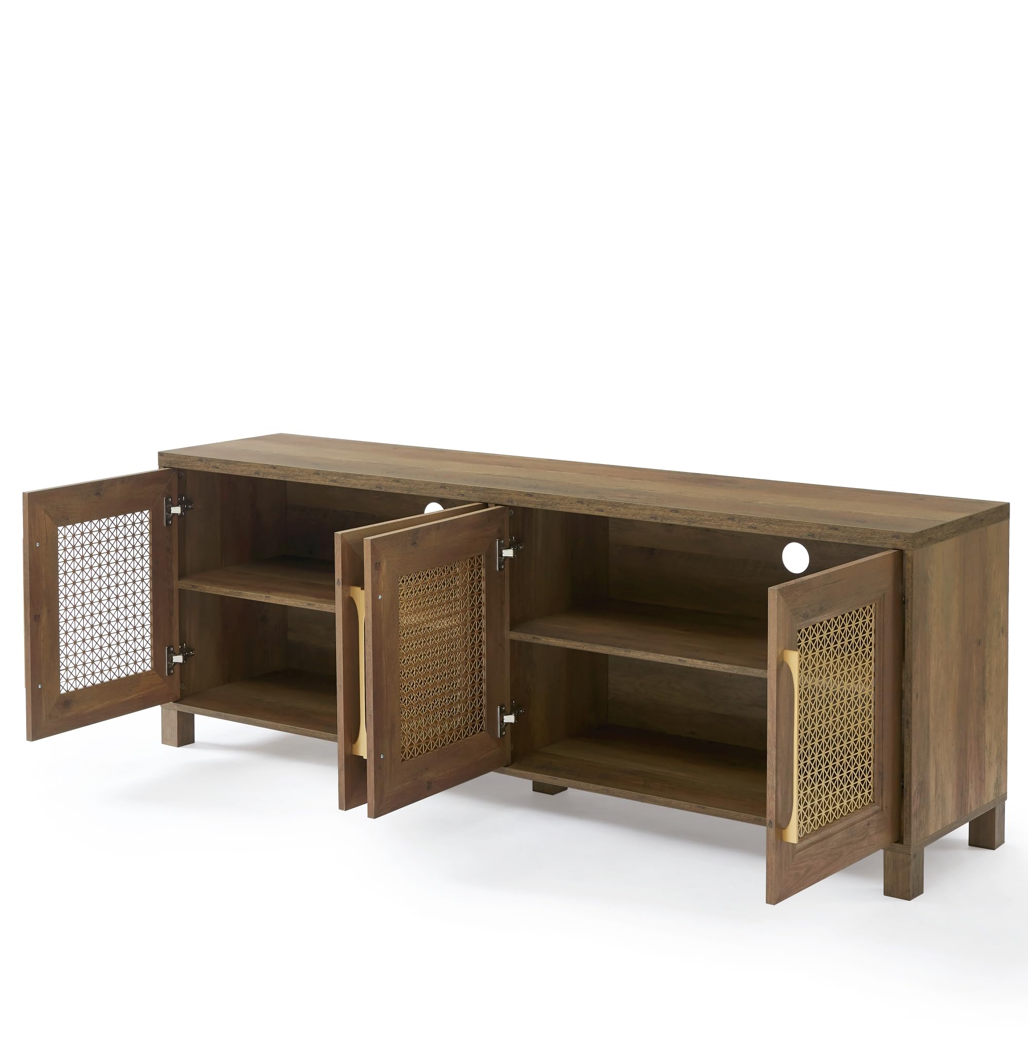Mid Century Modern TV Stand with Storage Cabinet - 75