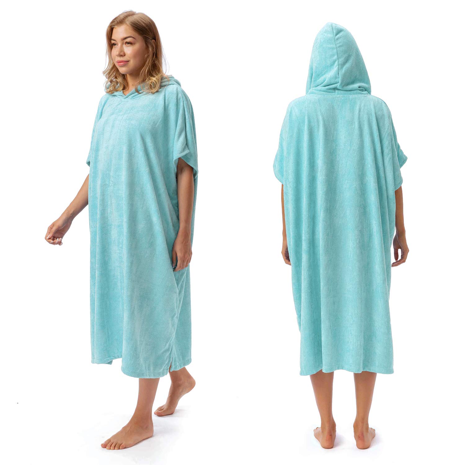 Waterproof Surf Poncho Changing Robe for Adults - Hooded Wetsuit Changing Towel for Men & Women - Quick Dry Swim Cover Up for Surfing, Swimming, Beach & Pool - Oversized Absorbent Travel Poncho for Outdoor Activities