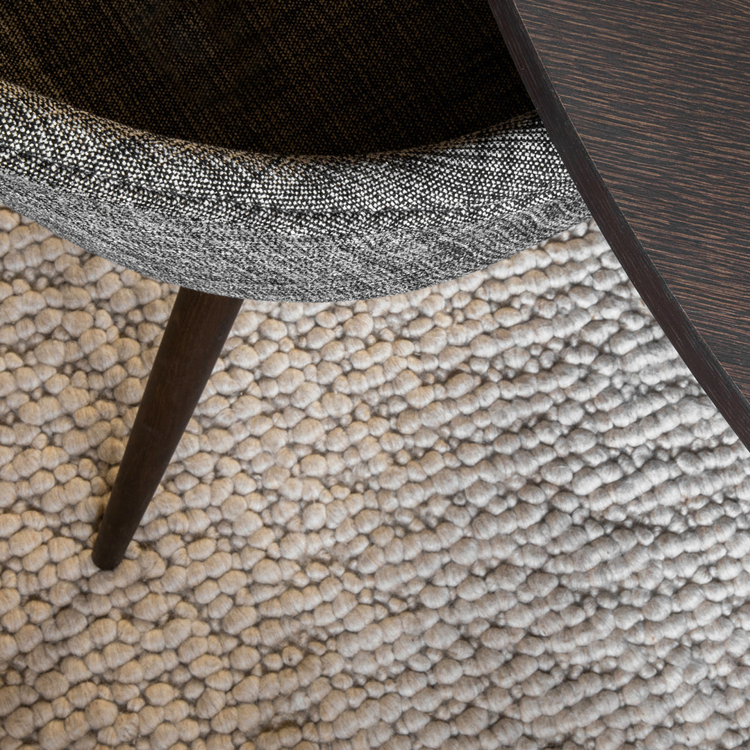 Nina Bruun Gravel Rug - Modern Handwoven Wool Area Rug for Living Room, Bedroom & Dining Room - Boho Chic Home Decor for Cozy & Stylish Interiors