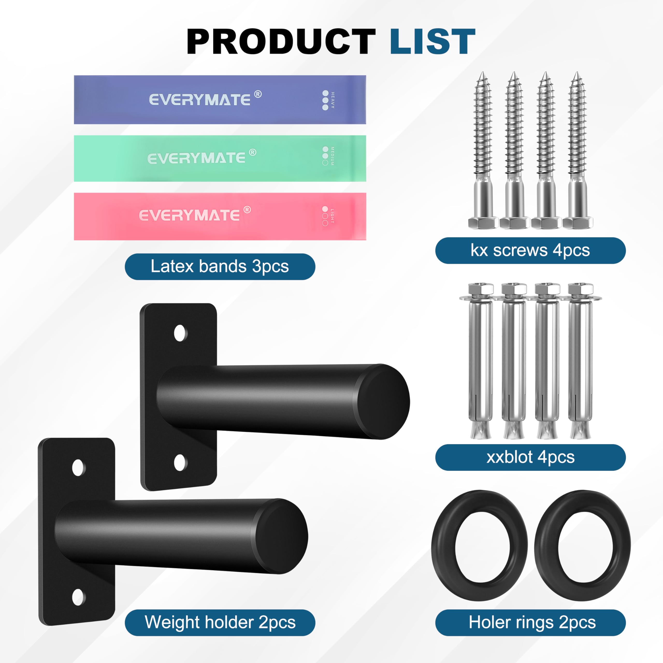 Olympic Weight Plate Holder - Wall Mounted Weight Rack Storage for Home Gym Organization | Perfect for Garage Gym, CrossFit & Strength Training Equipment Storage