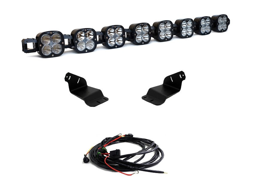 2021-2023 Ford Bronco Baja Designs 8 XL Roof Linkable LED Light Bar Kit - Off-Road Adventure Lighting for Trail & Night Driving