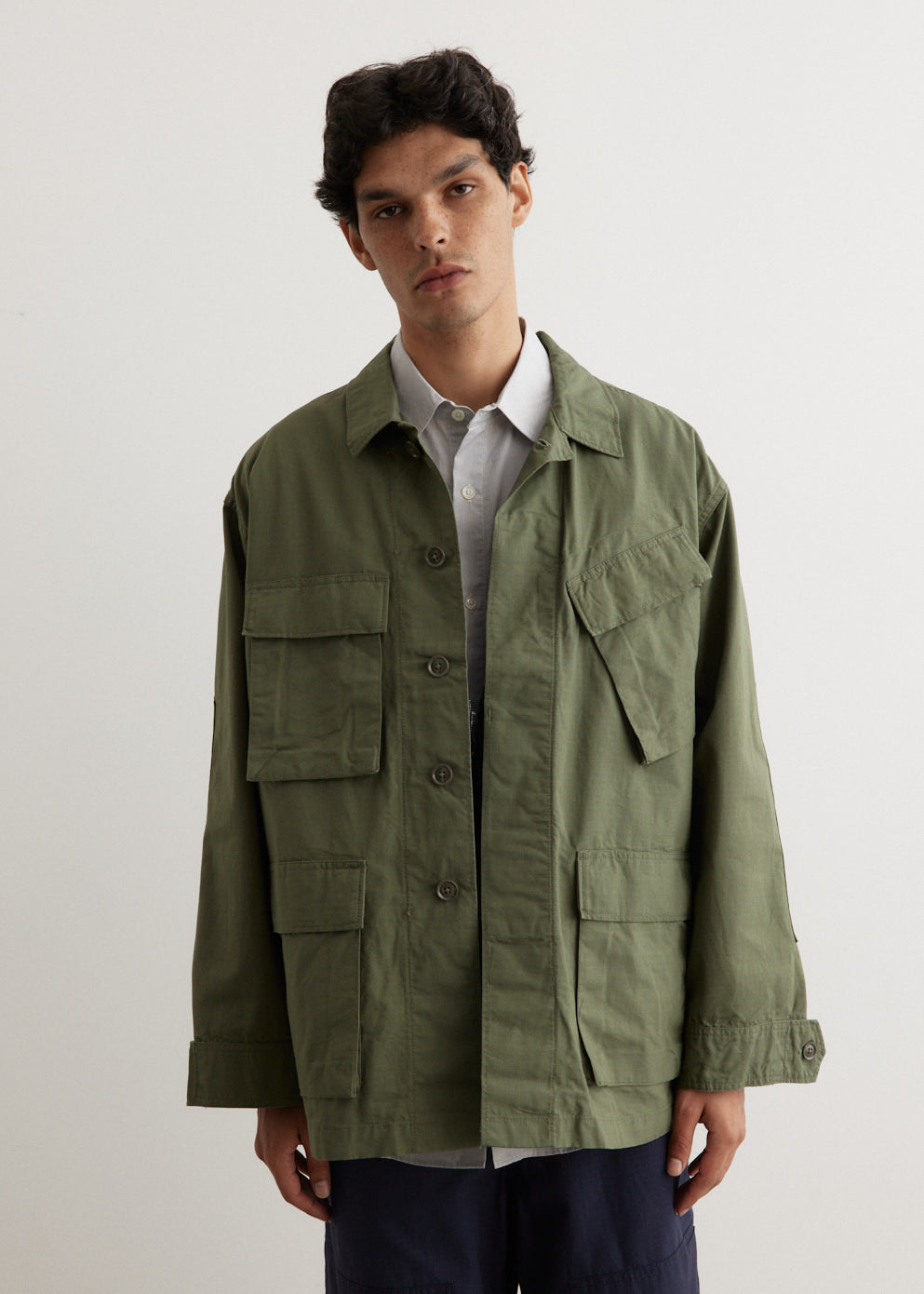 BDU Jacket 24S1D002 Green - Military Style Tactical Jacket for Outdoor Hiking, Camping & Airsoft