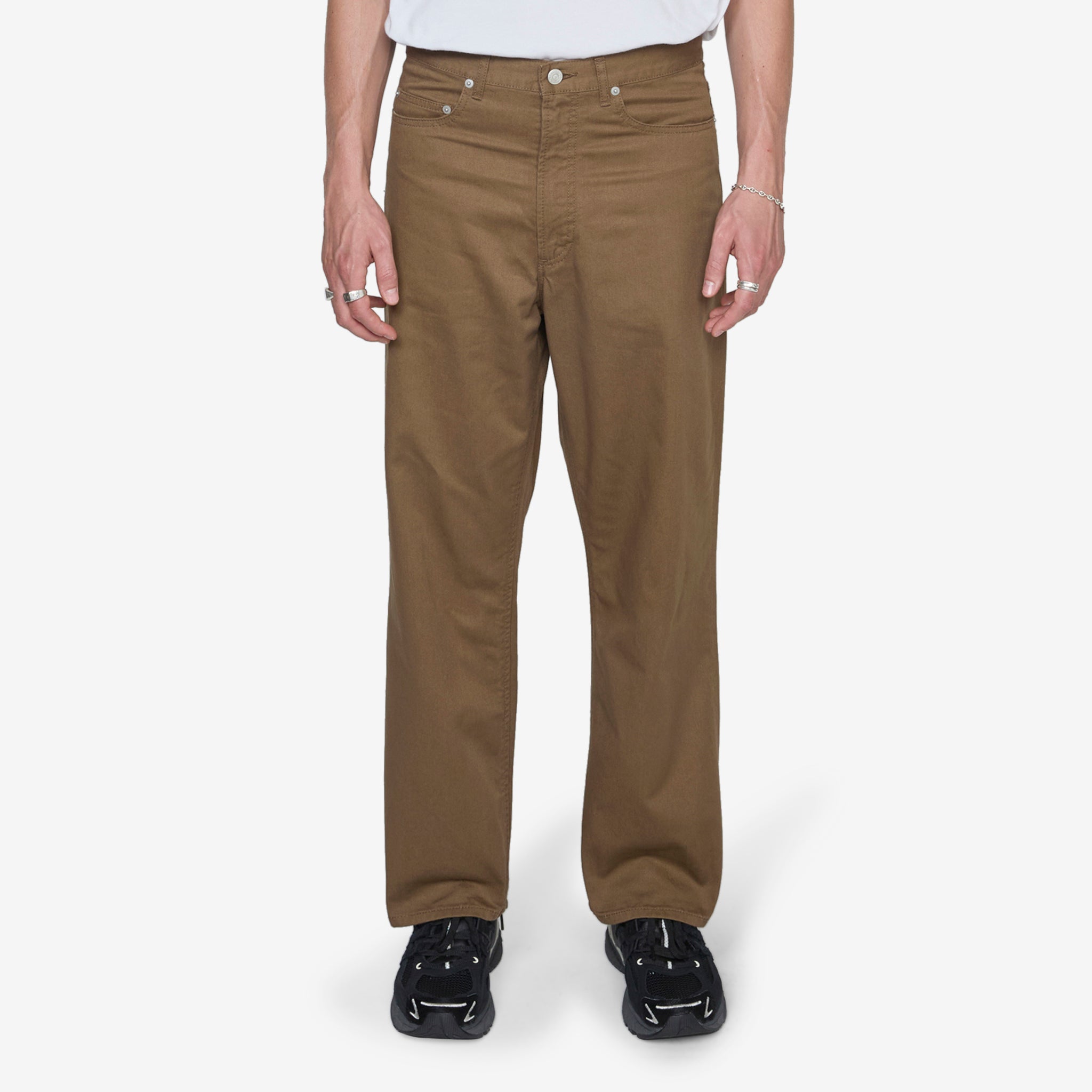 Robson 5 Pocket Twill Pants for Men - Classic Brown Casual Trousers | Comfortable & Durable for Work, Travel & Everyday Wear