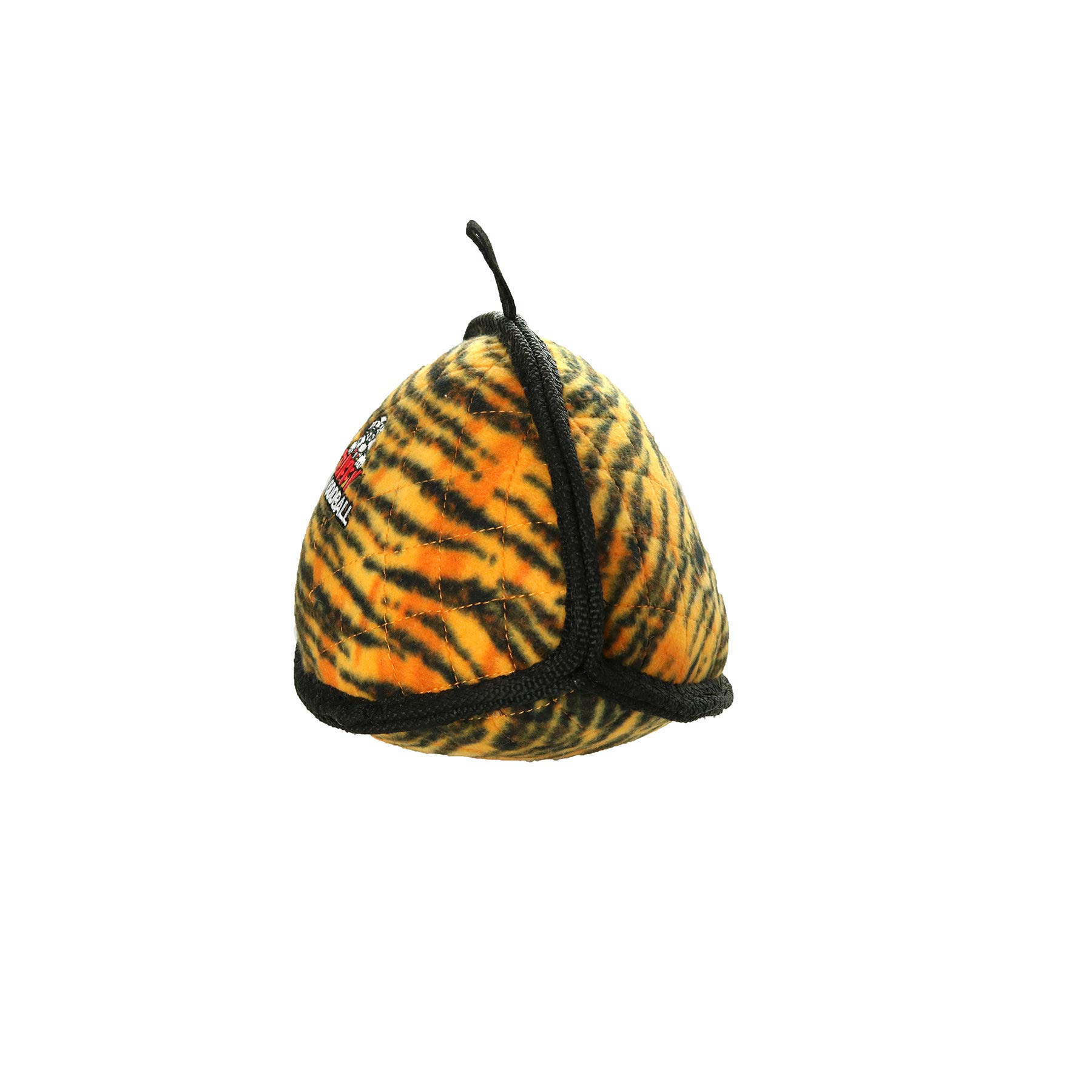 TUFFY - World's Toughest Soft Dog Toy - MEGA Odd Ball - No Squeakers - Multi-Layer Durable Design for Aggressive Chewers - Interactive Play (Tug, Toss & Fetch) - Machine Washable & Floats - Tiger Print 2-Pack - Perfect for Outdoor Play, Beach Trips & Water Fetch Games