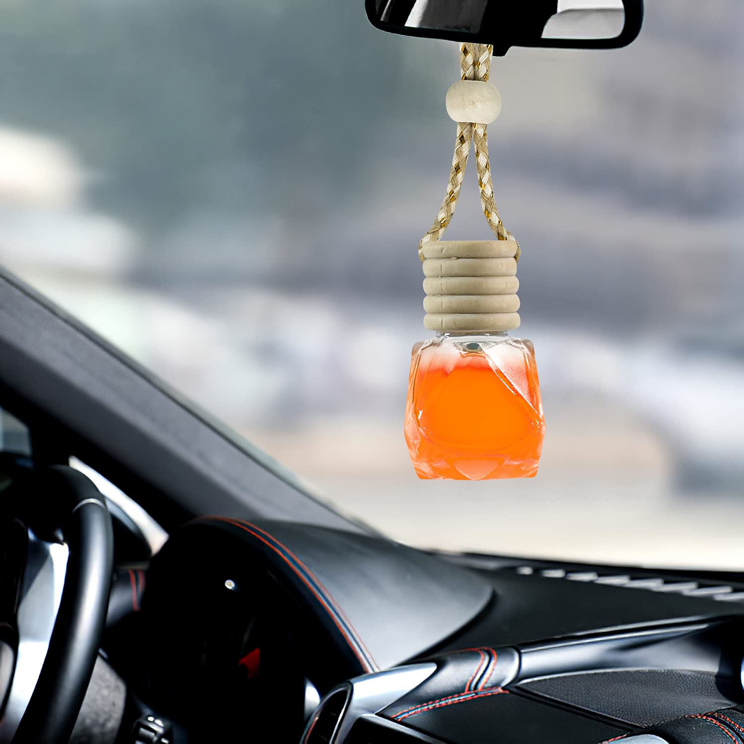 12 Pcs Car Air Freshener Perfume Bottles - Aromatherapy Essential Oil Diffuser Hanging Pendants for Auto Decor & Fragrance - Perfect for Cars, Offices, and Home Use