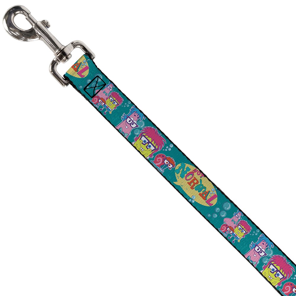 Buckle-Down SpongeBob Pet Leash - 4FT Adjustable Dog Leash with Patrick & Gary Design - 1 Inch Wide Nylon Lead for Small to Medium Dogs - Perfect for Walking, Training & Outdoor Adventures