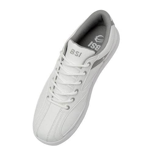 BSI Men's #580 White & Grey Bowling Shoes - Lightweight & Comfortable for League Play & Casual Bowling