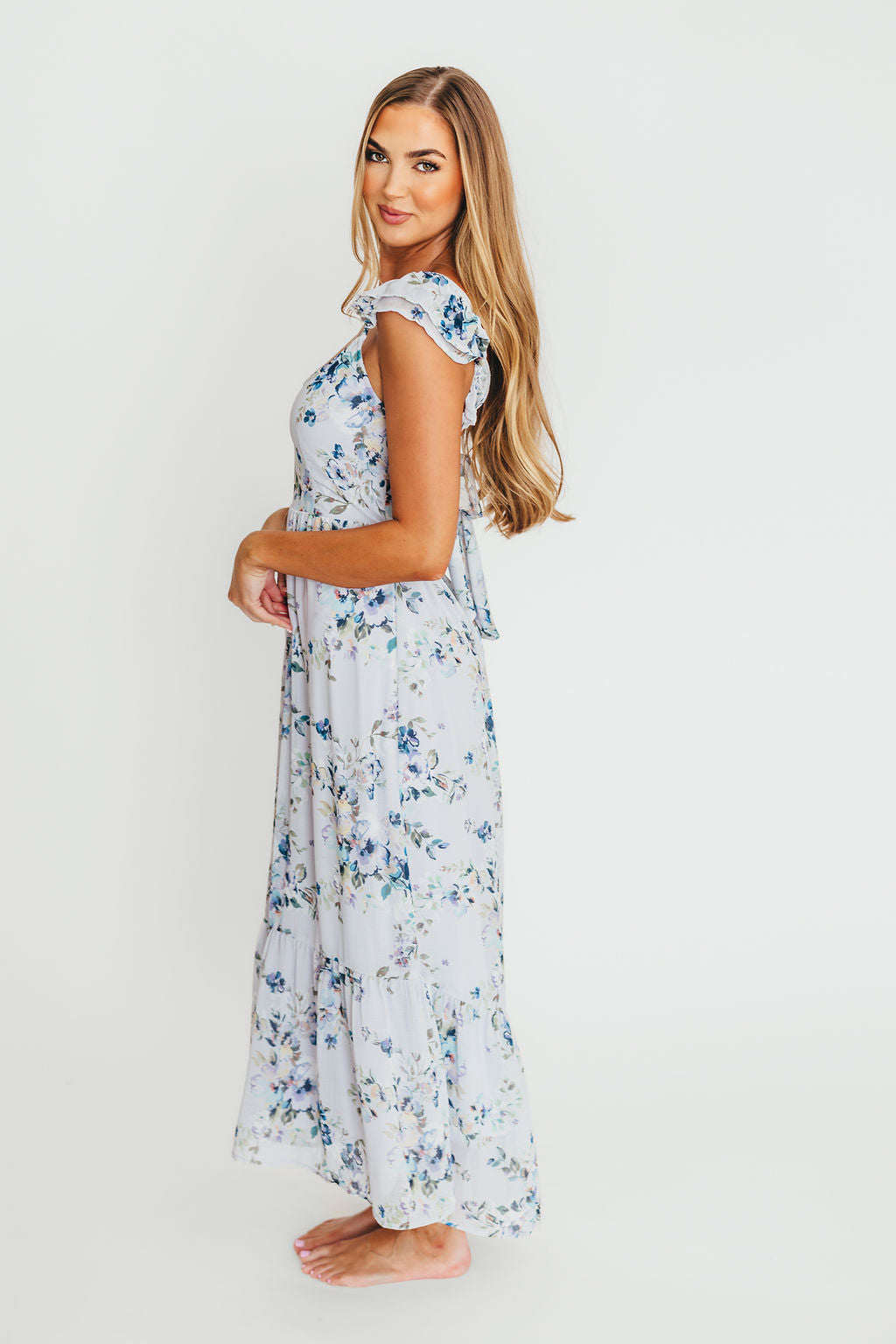 Elegant Purple Hazel Open Tie Back Maxi Dress for Women - Perfect for Summer Weddings, Beach Vacations & Evening Parties