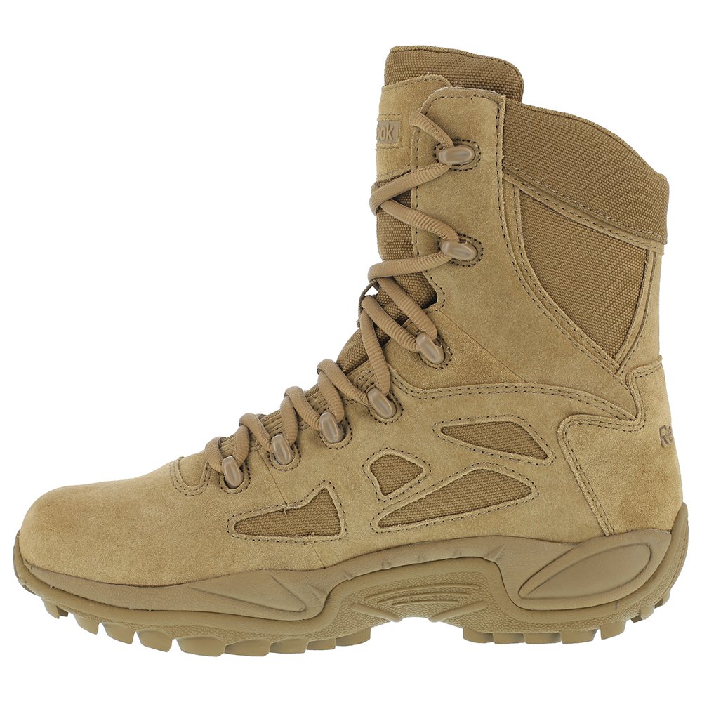 Reebok Women's Rapid Response 8 Inch Electrical Hazard Safety Work Shoes - Brown | Slip Resistant & Comfortable for Electricians, Construction Workers & Industrial Jobs