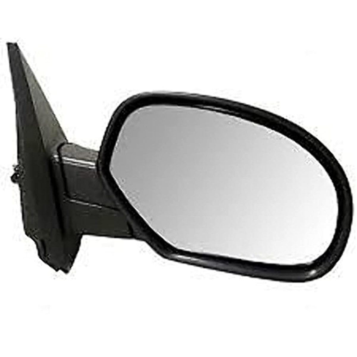 Heated Black Chrome Power Mirror Cover for GM Trucks - Right Passenger Side, Manual Fold - Perfect for Winter Driving & Towing