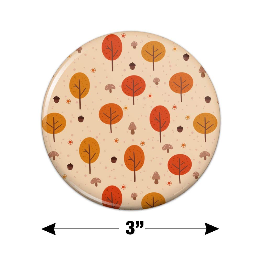 Autumn Fall Trees Pattern Kitchen Refrigerator Magnet - Decorative Button Magnets for Fridge, Locker & Office (Perfect for Seasonal Home Decor, Holiday Gifts & School Organization)