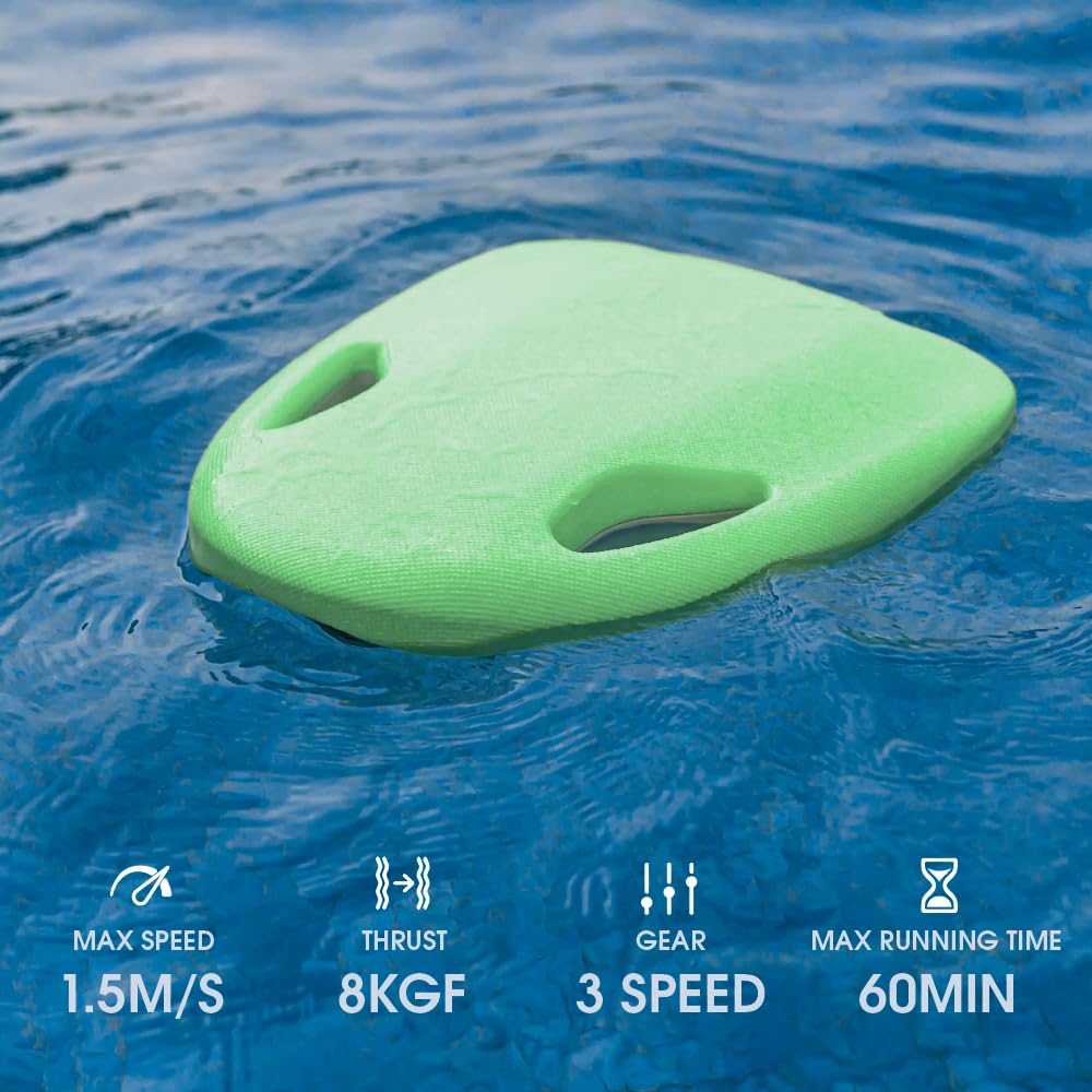 Asiwo Electric Swimming Kickboard - 3 Speed Adjustable Swim Training Board for Adults & Kids | Pool Workouts, Water Sports & Swim Practice