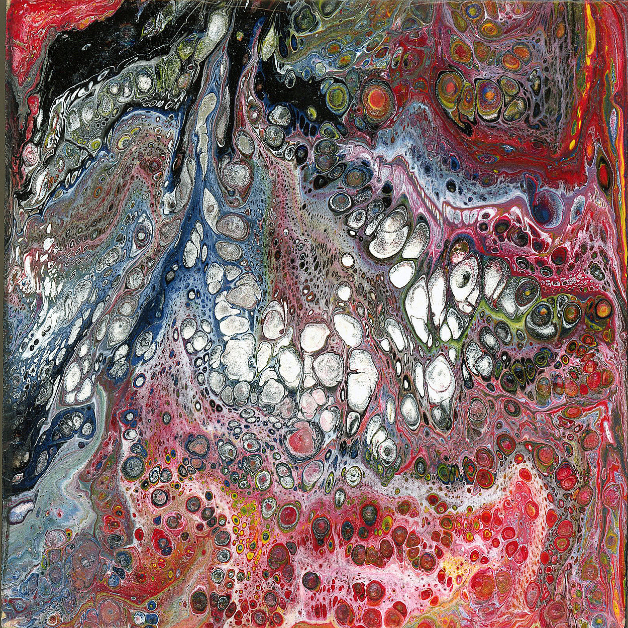Anthony Ciambella Original 4x4 Acrylic on Panel Painting - Modern Abstract Wall Art for Home & Office Decor