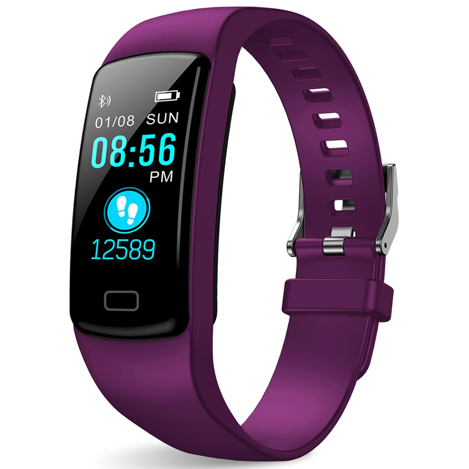PUBU Fitness Tracker with Heart Rate Monitor - IP68 Waterproof Smart Watch for Men, Women & Kids - Track Steps & Activities