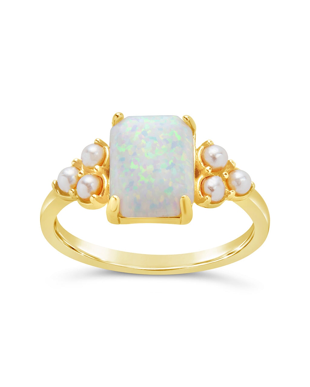 Lana Pearl & Opal Ring - Elegant Sterling Silver Jewelry for Women | Perfect for Weddings, Parties & Special Occasions