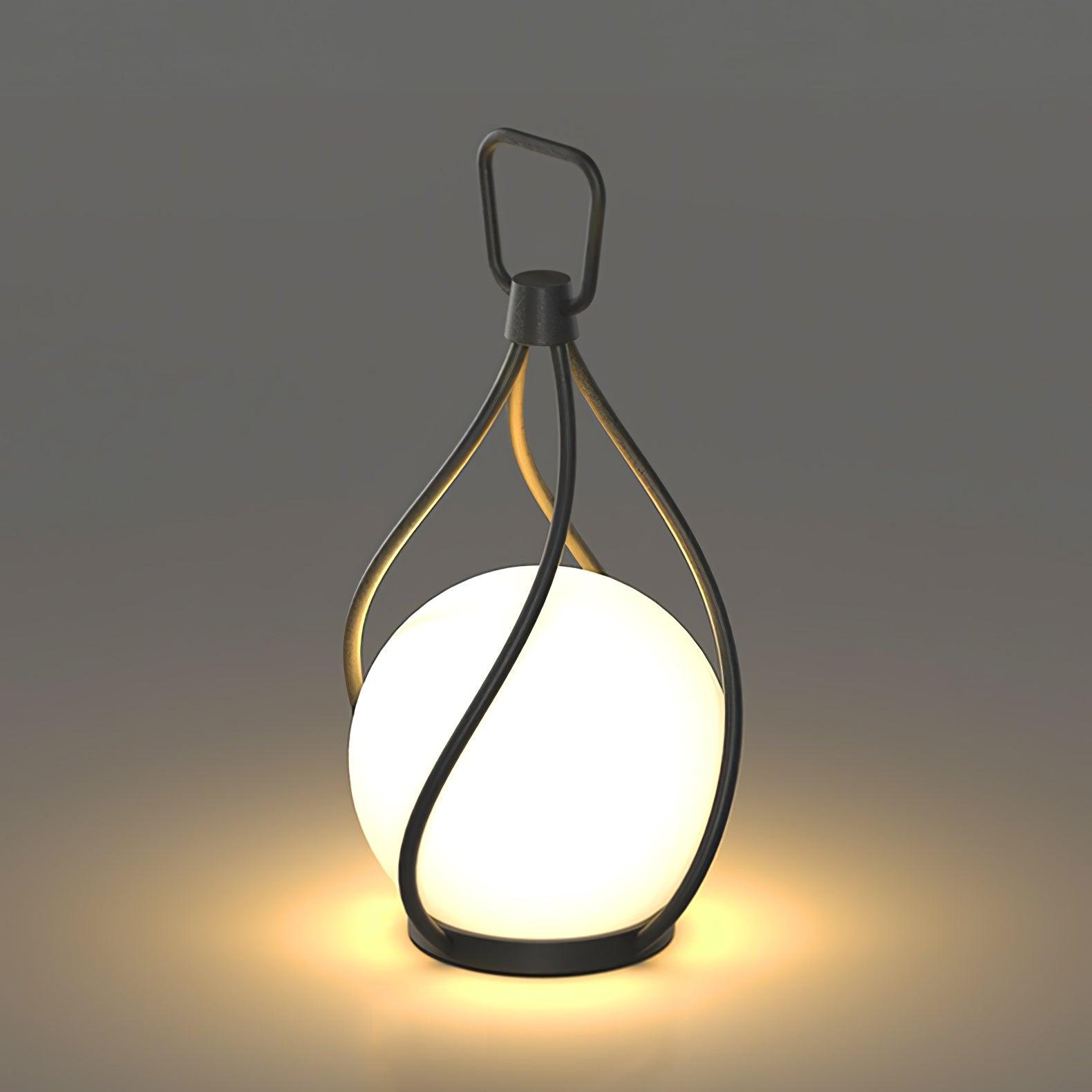 Eclisse Orb Rechargeable LED Table Lamp - Modern Portable Night Light for Bedroom, Living Room, and Outdoor Use