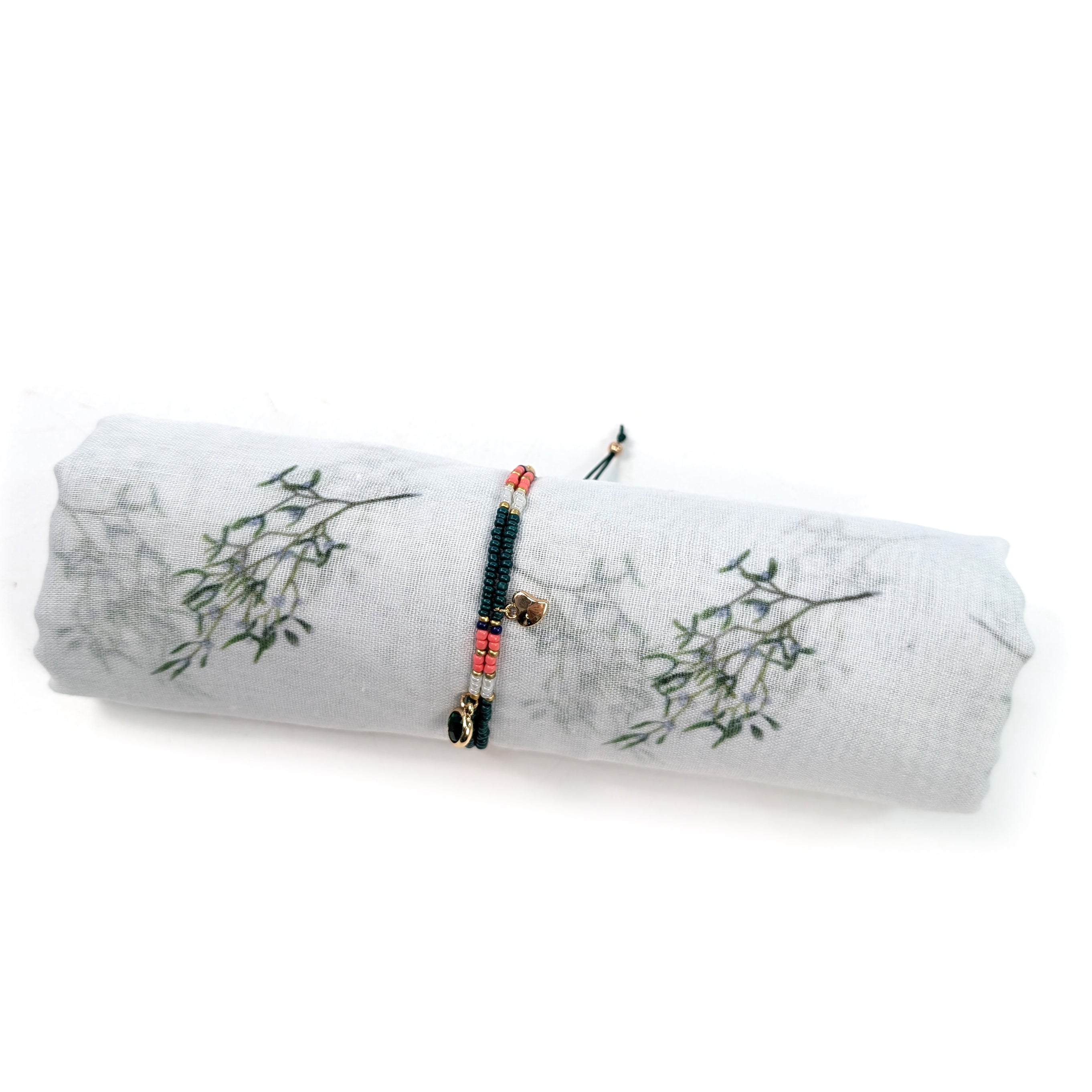 Elegant Scarf & Bracelet Gift Set in a Cracker Mistletoe Box - Perfect for Christmas, Holiday Gifts, and Party Favors