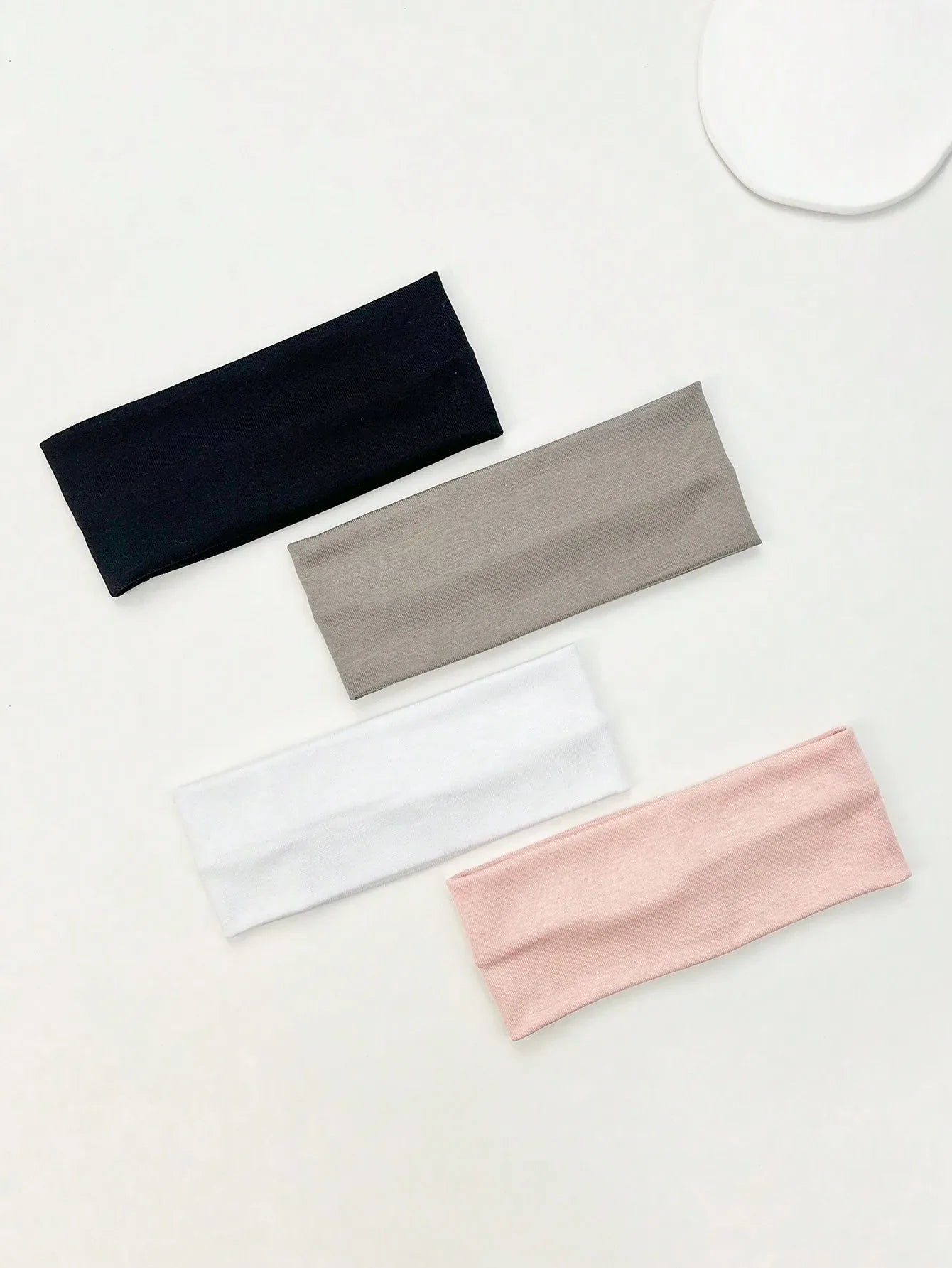 4 Pack Knitted Yoga Headbands for Women - Soft Stretchy Hair Bands for Workouts, Running, Pilates & Everyday Use