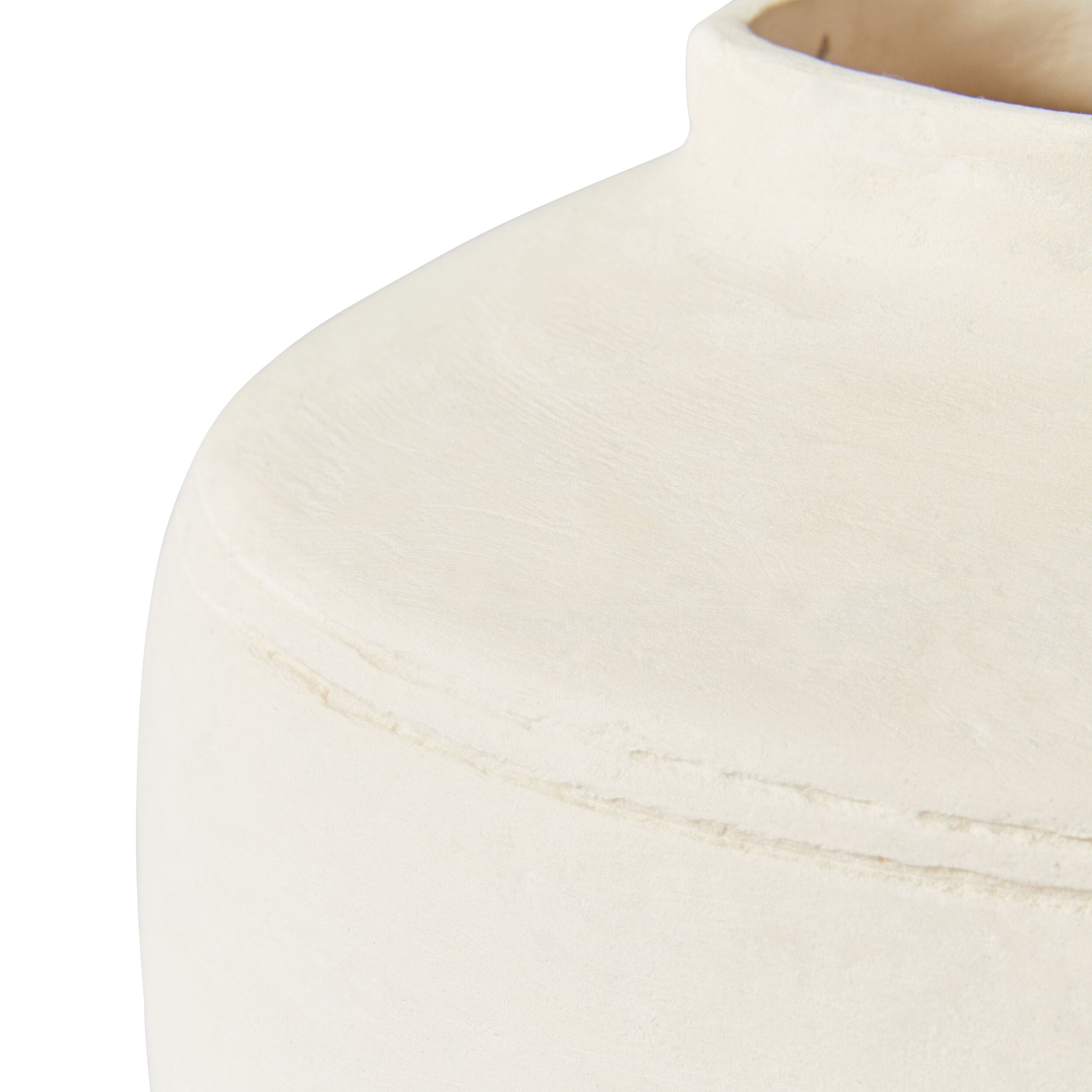 Handmade Amos Paper Mache Vase - 18x21x21cm Decorative Ceramic-Like Vase for Home Decor, Wedding Centerpiece & Boho Chic Interior Design