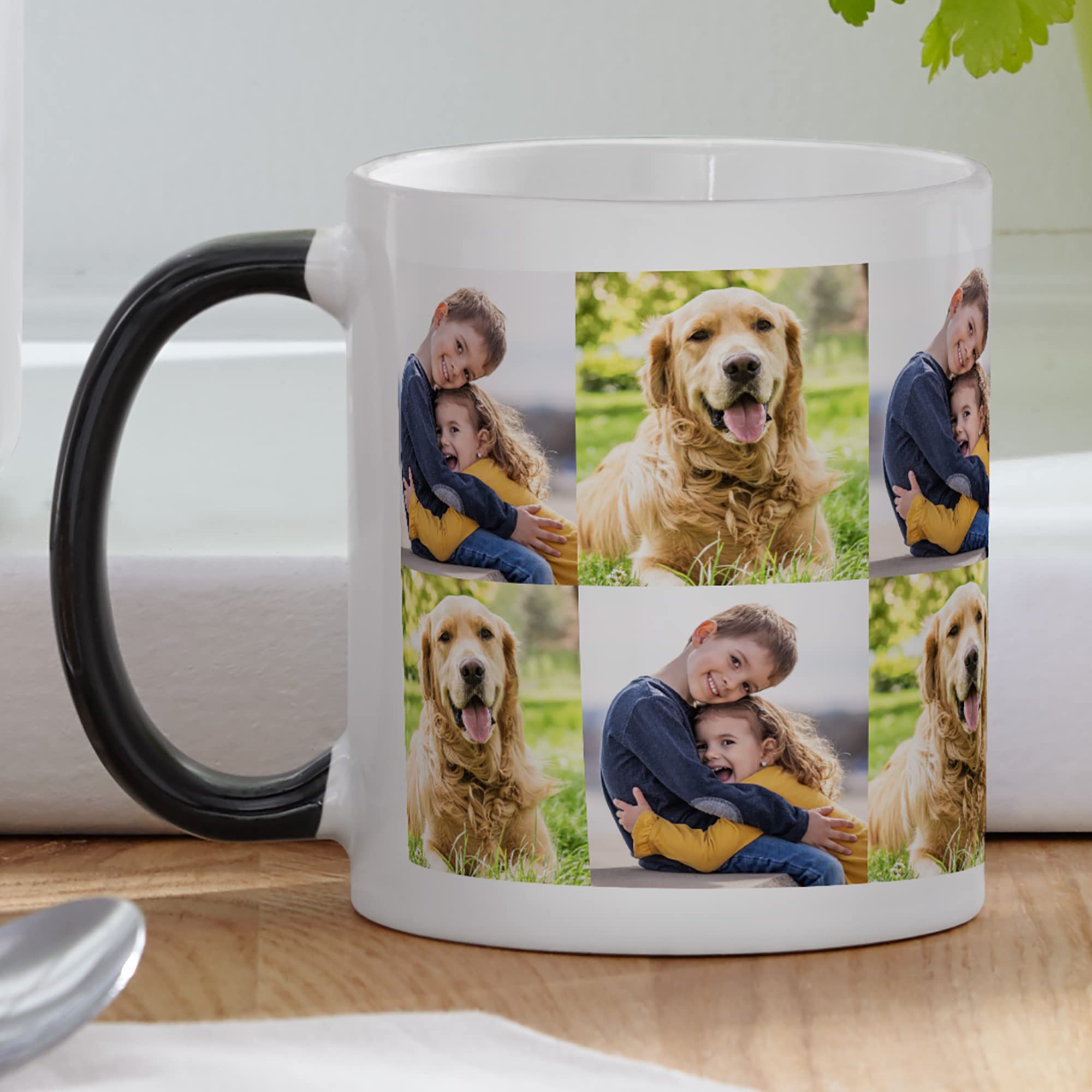 Personalized Color Changing Photo Mug - 11oz Custom Coffee Cup with 2 Pictures - Perfect for Gifts, Anniversaries & Family Memories