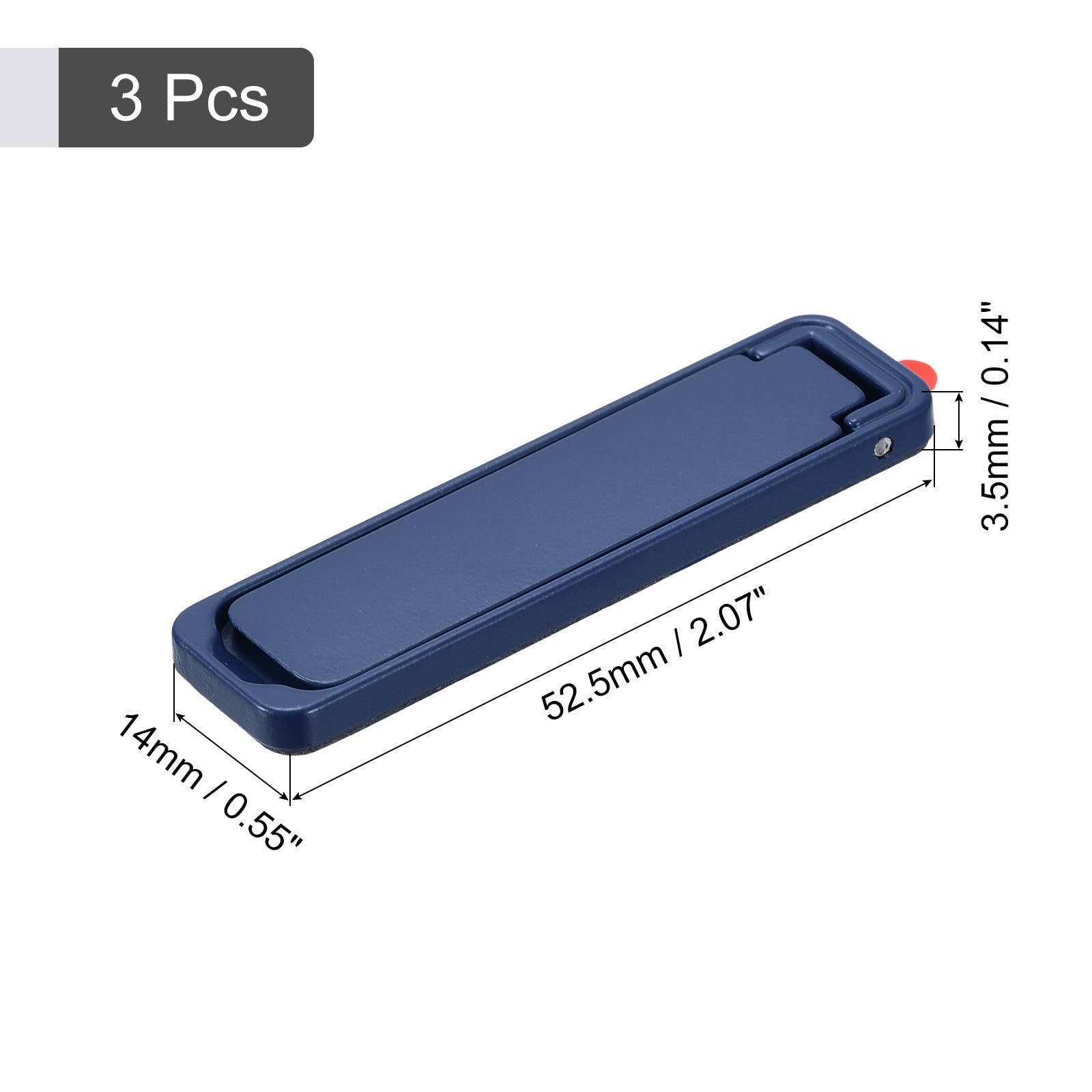 uxcell Ultra-Thin Phone Stand 3-Pack - Horizontal & Vertical Desk Stand for iPhone, Samsung, Most Smartphones & Tablets - Stick-On Portable Holder for Office, Home, Car Use (Blue)