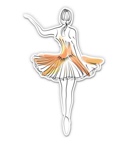 Ballerina Dancer Vinyl Sticker - 3 Inch Waterproof Decal for Car, Laptop, Water Bottle, Phone - Perfect for Dance Enthusiasts & Gift Giving