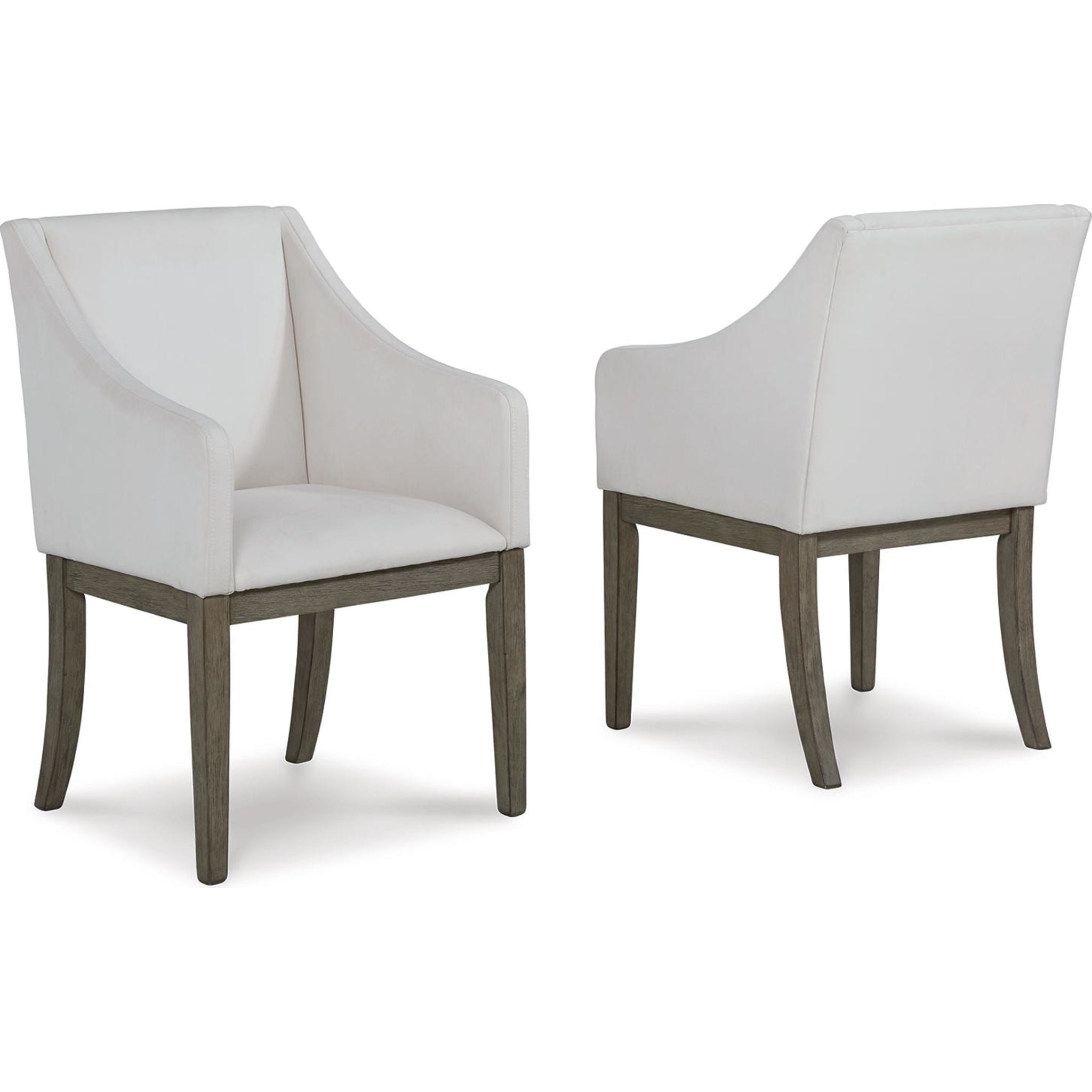 Anibecca Arm Chair - Modern Gray/Off White Upholstered Accent Chair (D970 01A) for Living Room, Bedroom & Office