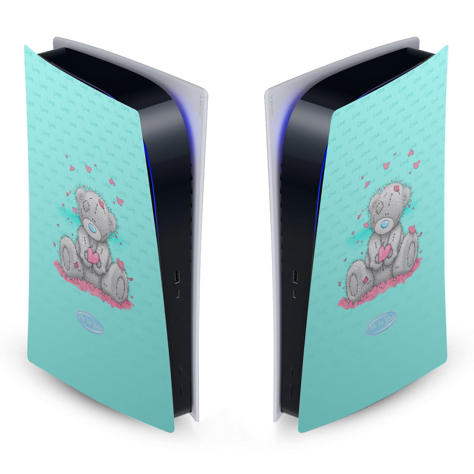 Officially Licensed Me to You Love Classic Tatty Teddy PS5 Skin - Matte Vinyl Faceplate Sticker Cover Compatible with Sony PlayStation 5 Digital Edition Console - Perfect for Gaming Protection & Personalization